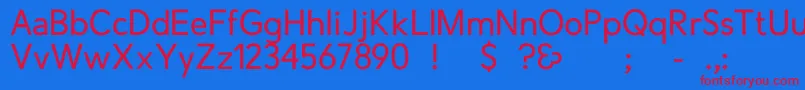 Więcej informacji o czcionce CrescentRegular Czcionka CrescentRegular – czerwone czcionki na niebieskim tle