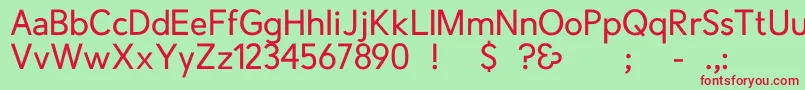 CrescentRegular Font – Red Fonts on Green Background