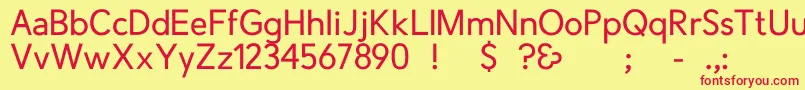 CrescentRegular Font – Red Fonts on Yellow Background