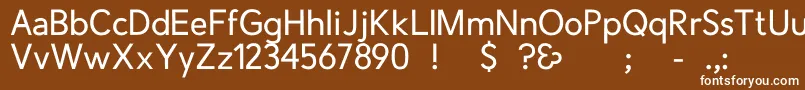 フォントCrescentRegular – 茶色の背景に白い文字