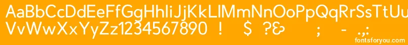 フォントCrescentRegular – オレンジの背景に白い文字