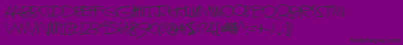 StrangerInYou Font – Black Fonts on Purple Background