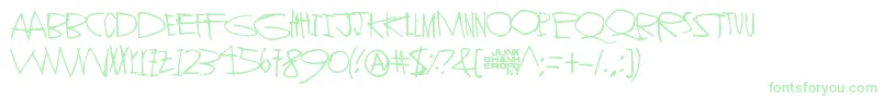 Czcionka StrangerInYou – zielone czcionki