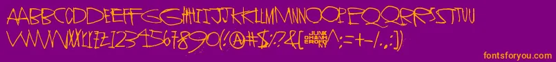 Police StrangerInYou – polices orange sur fond violet