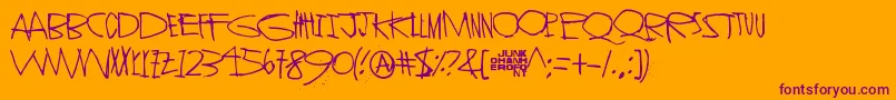 StrangerInYou Font – Purple Fonts on Orange Background