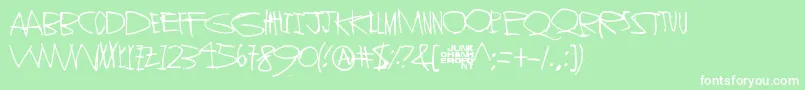 fuente StrangerInYou – Fuentes Blancas Sobre Fondo Verde