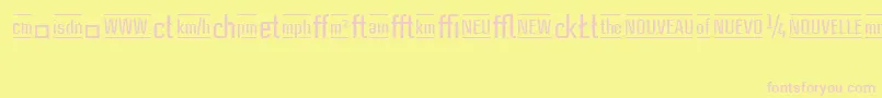 CasestudynooneLtMediumAlternate Font – Pink Fonts on Yellow Background