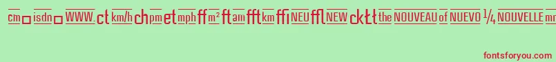 CasestudynooneLtMediumAlternate Font – Red Fonts on Green Background