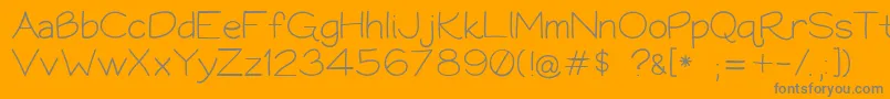 Bookworm062308 Font – Gray Fonts on Orange Background