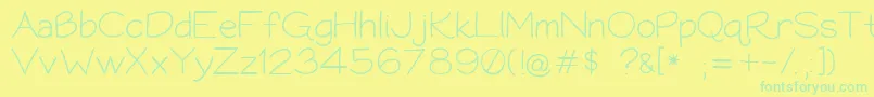 Bookworm062308-Schriftart – Grüne Schriften auf gelbem Hintergrund