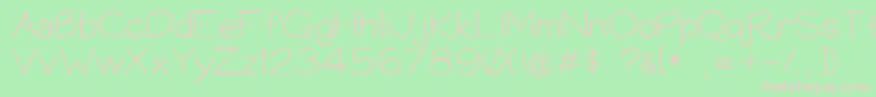 Bookworm062308 Font – Pink Fonts on Green Background