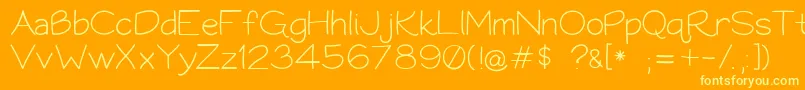 Подробнее о шрифте Bookworm062308 Шрифт Bookworm062308 – жёлтые шрифты на оранжевом фоне