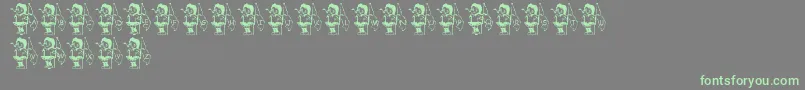 fuente LmsWinterguardGirl – Fuentes Verdes Sobre Fondo Gris