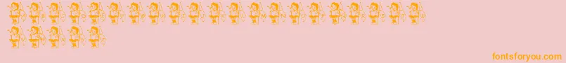 LmsWinterguardGirl Font – Orange Fonts on Pink Background