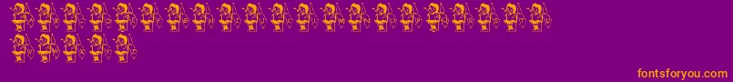 LmsWinterguardGirl Font – Orange Fonts on Purple Background