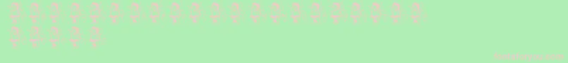 LmsWinterguardGirl Font – Pink Fonts on Green Background