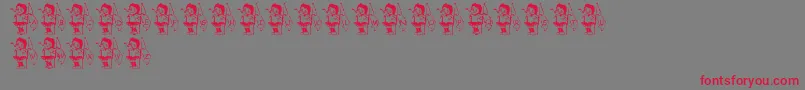 LmsWinterguardGirl Font – Red Fonts on Gray Background