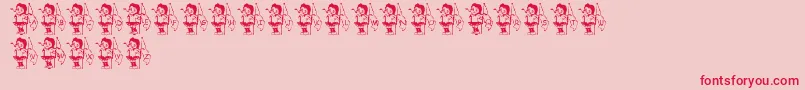 LmsWinterguardGirl Font – Red Fonts on Pink Background