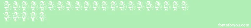 Więcej informacji o czcionce LmsWinterguardGirl Czcionka LmsWinterguardGirl – białe czcionki na zielonym tle