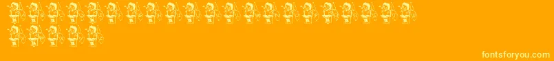 LmsWinterguardGirl Font – Yellow Fonts on Orange Background
