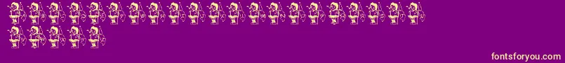 LmsWinterguardGirl Font – Yellow Fonts on Purple Background