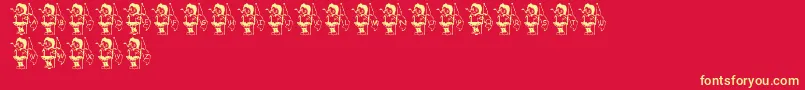 LmsWinterguardGirl Font – Yellow Fonts on Red Background