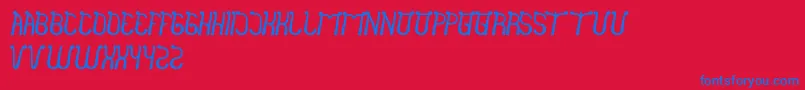 IndiaHairStyle Font – Blue Fonts on Red Background