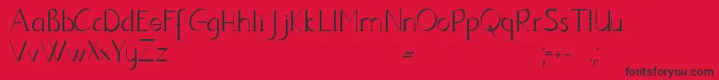 Lynzer Font – Black Fonts on Red Background