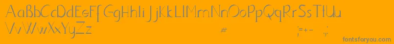 Lynzer Font – Gray Fonts on Orange Background