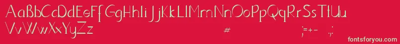 Lynzer Font – Green Fonts on Red Background