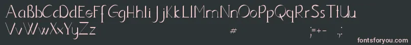 Czcionka Lynzer – różowe czcionki na czarnym tle