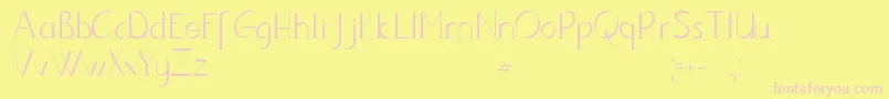 Lynzer Font – Pink Fonts on Yellow Background