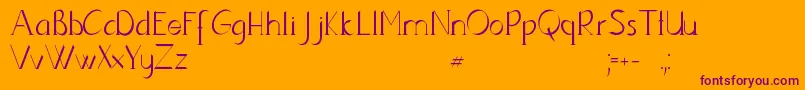 Lynzer Font – Purple Fonts on Orange Background