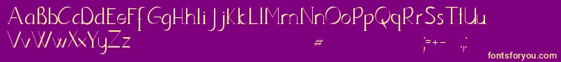 Lynzer Font – Yellow Fonts on Purple Background