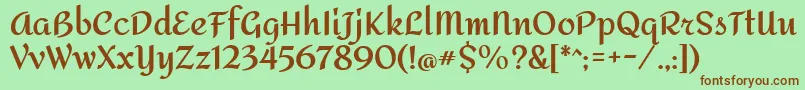 AmitaBold Font – Brown Fonts on Green Background