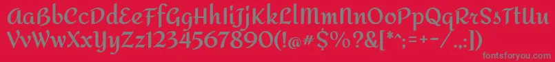 AmitaBold Font – Gray Fonts on Red Background