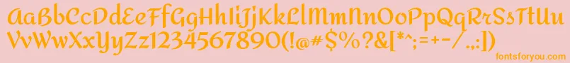 AmitaBold Font – Orange Fonts on Pink Background