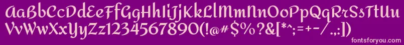 AmitaBold Font – Pink Fonts on Purple Background