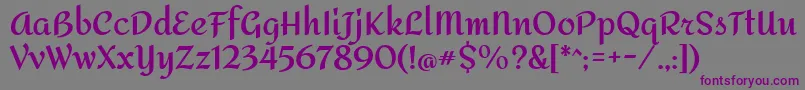 AmitaBold Font – Purple Fonts on Gray Background