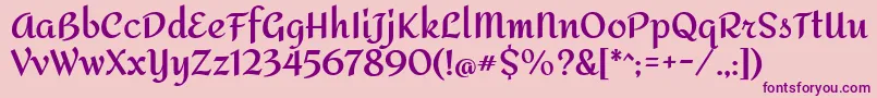 AmitaBold Font – Purple Fonts on Pink Background