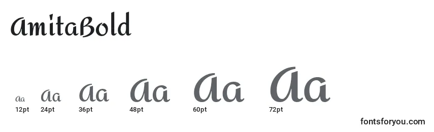 AmitaBold Font Sizes