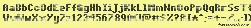 DotMatrixBold Font – Black Fonts on Yellow Background