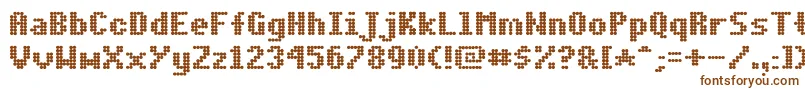 DotMatrixBold Font – Brown Fonts on White Background
