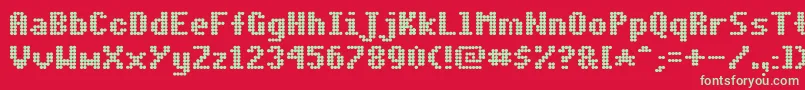 Más sobre la fuente DotMatrixBold fuente DotMatrixBold – Fuentes Verdes Sobre Fondo Rojo