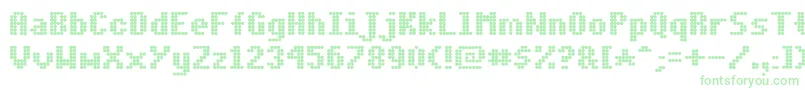 DotMatrixBold-Schriftart – Grüne Schriften auf weißem Hintergrund