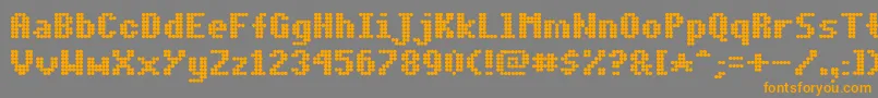 DotMatrixBold Font – Orange Fonts on Gray Background