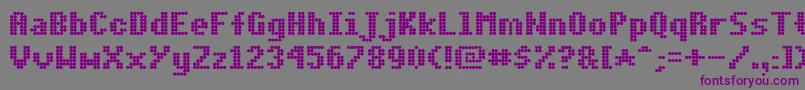 DotMatrixBold Font – Purple Fonts on Gray Background