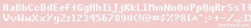 DotMatrixBold Font – White Fonts on Pink Background