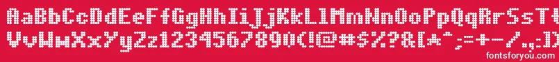 DotMatrixBold Font – White Fonts on Red Background