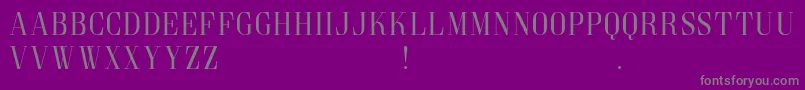 フォントGoldoniDemo – 紫の背景に灰色の文字